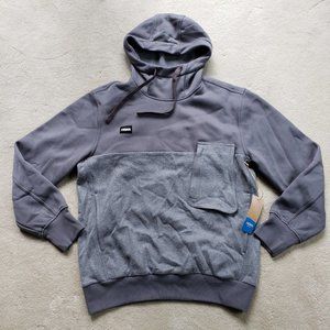 Hoka One One Utility Wool Hoodie Men Medium Sweatshirt Long Sleeve 2 Tone Gray